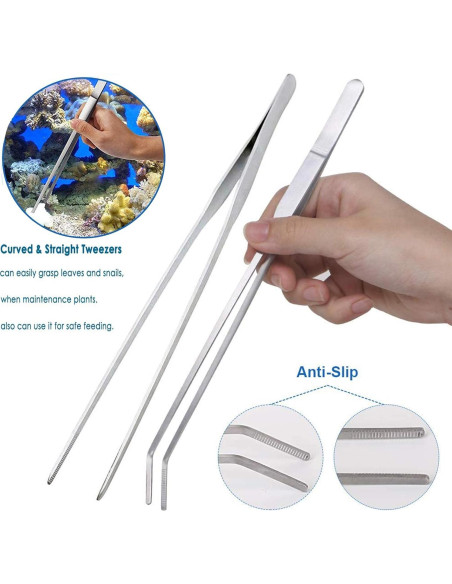 Kit de herramientas para acuario 7 en 1 Lxiyu - Acero inoxidable Kit de herramientas para acuario 7 en 1 Lxiyu - Acero inoxidable