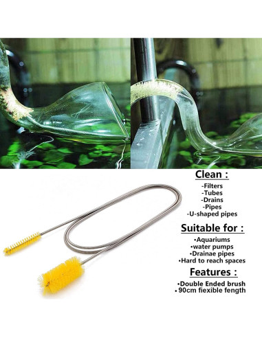 Kit de herramientas para acuario 7 en 1 Lxiyu - Acero inoxidable