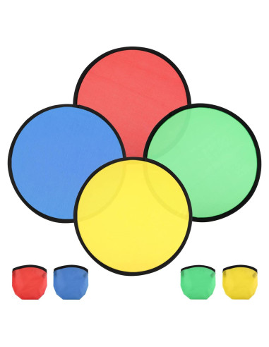 Conjunto 24 Discos Voladores Plegables Norme Nylon Colores