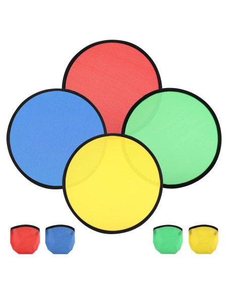 Conjunto 24 Discos Voladores Plegables Norme Nylon Colores Conjunto 24 Discos Voladores Plegables Norme Nylon Colores