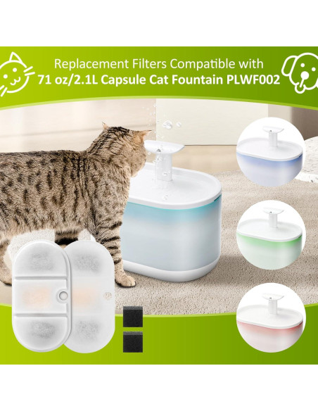 Paquete de 4 Filtros de Reemplazo para Fuente de Agua Dirui PD-3D Paquete de 4 Filtros de Reemplazo para Fuente de Agua Dirui PD-3D