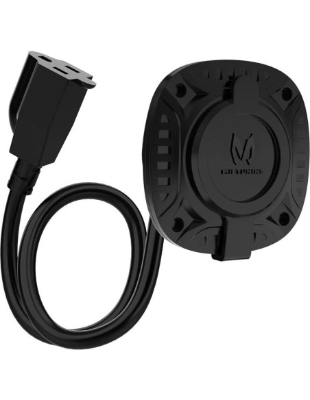 Enchufe de Puerto AC MICTUNING 13A 125V con Cable 40cm Negro Enchufe de Puerto AC MICTUNING 13A 125V con Cable 40cm Negro