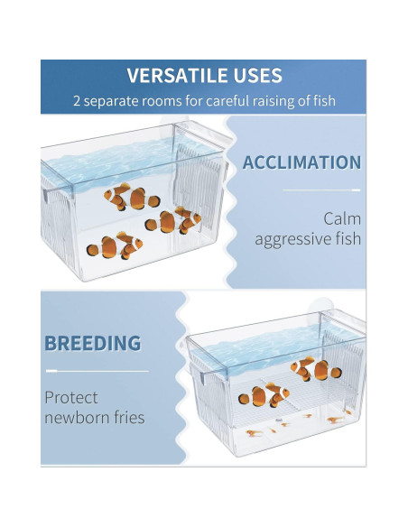 Caja de Cría de Peces Pawfly Acrílico 10.67x6.86x7.11cm Caja de Cría de Peces Pawfly Acrílico 10.67x6.86x7.11cm