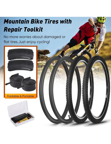 Neumáticos de Bicicleta de Montaña Fansport 24x1.95 Plegables