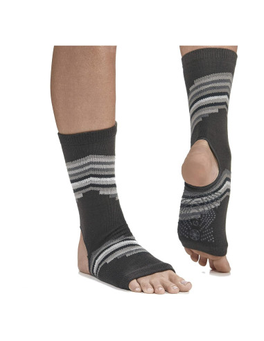 Calcetines de Yoga Tobilleros Gaiam Antideslizantes Gris Humo