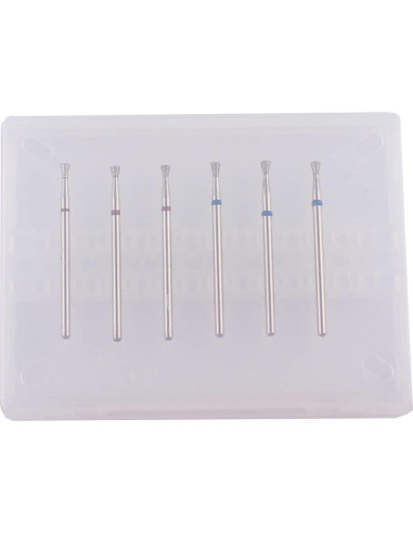 Conjunto de Brocas de Uñas de Diamante MZCMSL 6pcs Fino y Medio