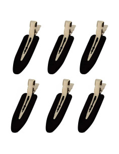 6 Clips para el Cabello Sin Doblado LUOTIVON - Negro