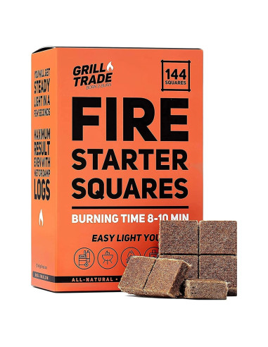 Cubos de Encendido Grill Trade 144 Piezas Naturales