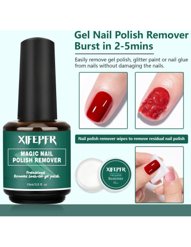 Kit Removedor de Esmalte de Uñas en Gel Xifepfr - 2 Paquetes