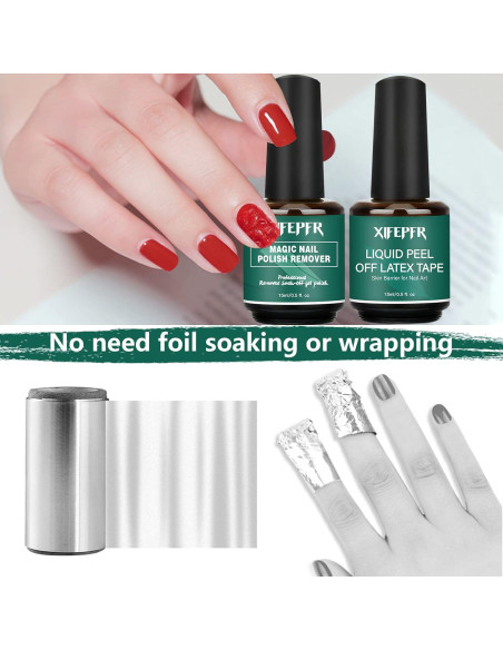 Kit Removedor de Esmalte de Uñas en Gel Xifepfr - 2 Paquetes Kit Removedor de Esmalte de Uñas en Gel Xifepfr - 2 Paquetes