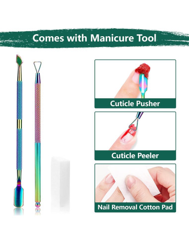 Kit Removedor de Esmalte de Uñas en Gel Xifepfr - 2 Paquetes