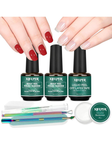 Kit Removedor de Esmalte de Uñas en Gel Xifepfr - 2 Paquetes