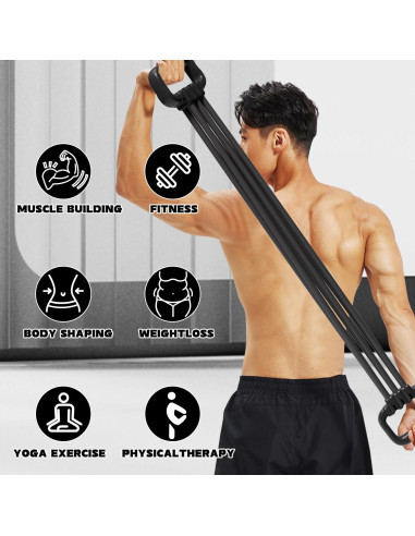 Bandas de Resistencia KZ-ADRP 6 Niveles Ajustables para Ejercicio