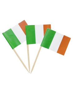 100 Bandera de Palillo Irlandesa Mini Topper para Cupcake