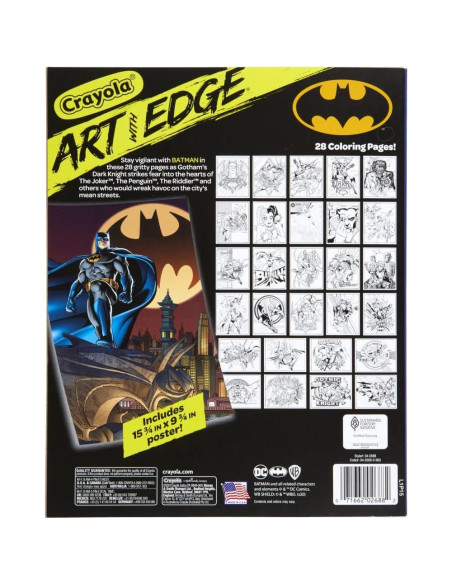 Páginas para Colorear Crayola Batman con Póster - 28 Hojas