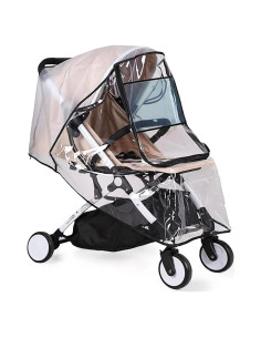 Cubierta de Lluvia Tumkew para Cochecito de Bebé - Impermeable y Ventilada, Negro