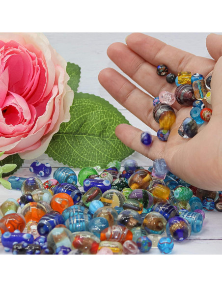 Mezcla de Cuentas de Vidrio Fun-Weevz para Joyería 50 Piezas Mezcla de Cuentas de Vidrio Fun-Weevz para Joyería 50 Piezas