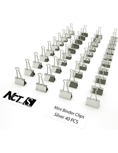 Clips de Encuadernación Metal Nctinystore 15 mm 40 Pcs
