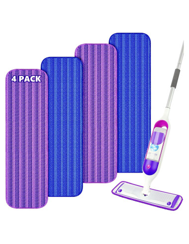 Paquete de 4 almohadillas reutilizables ILAVCOOL para Swiffer