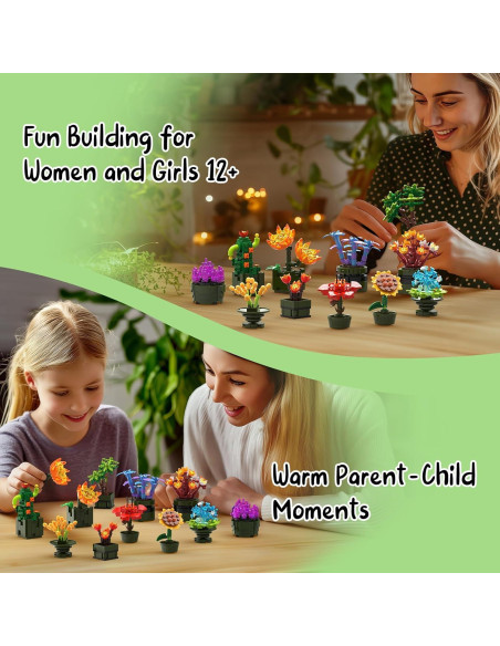 Juego de Construcción de Flores Suculentas NUTCRACKER 12 Piezas Juego de Construcción de Flores Suculentas NUTCRACKER 12 Piezas