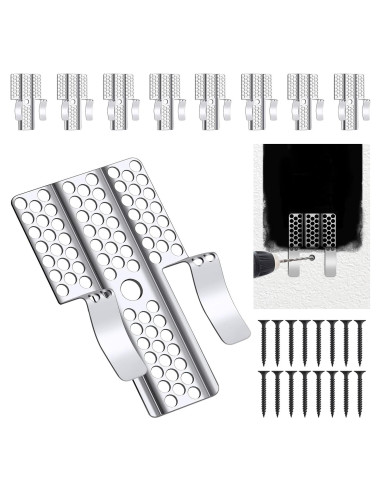 Kit de Reparación de Drywall Rolitwils 8 Clips Acero Inoxidable