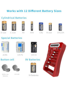 Probador de Baterías Dlyfull Universal con Pantalla LCD 2