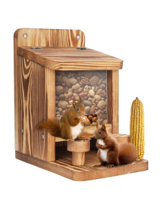 Comedero para Ardillas Turosur de Madera 26.8x18.7x30 cm