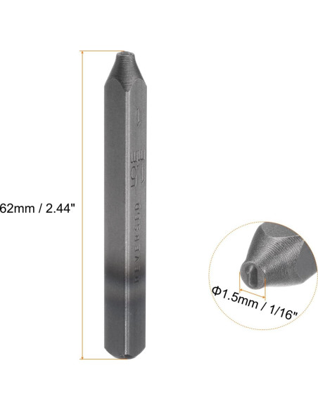 Juego de Sellos Numéricos HARFINGTON 9 Piezas 1.5mm Acero Juego de Sellos Numéricos HARFINGTON 9 Piezas 1.5mm Acero