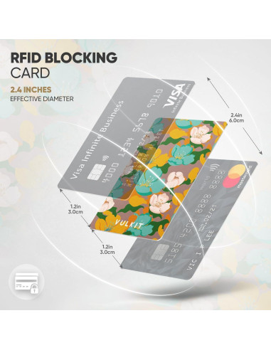 Tarjetas Bloqueadoras RFID VULKIT 2 Piezas Diseño Floral