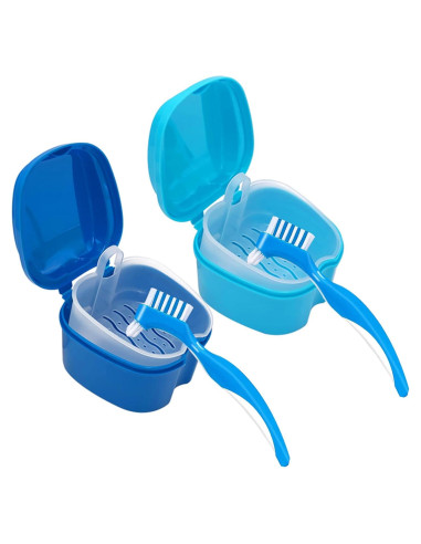 Juego de Caja y Cepillo para Dentaduras Geodurn - 2 Piezas