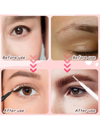 100 Cepillos Micro para Cejas y Pestañas CANIPHA - 10 Colores