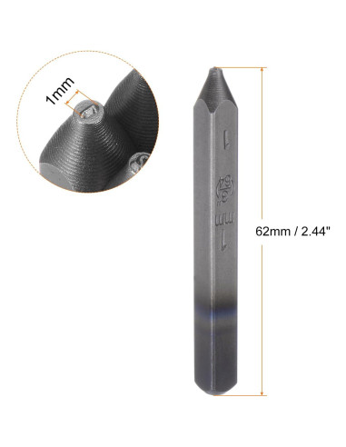 Juego de Sellos Numéricos HARFINGTON 9 Piezas 1mm Acero