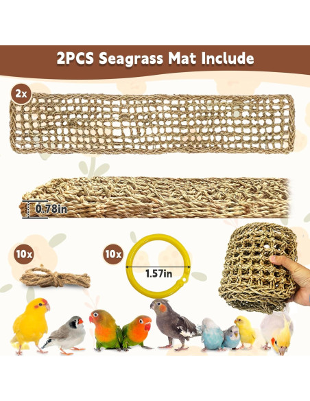 Alfombra de Hierba Marina Kathson 2 Pcs 99 x 18 cm para Aves Alfombra de Hierba Marina Kathson 2 Pcs 99 x 18 cm para Aves