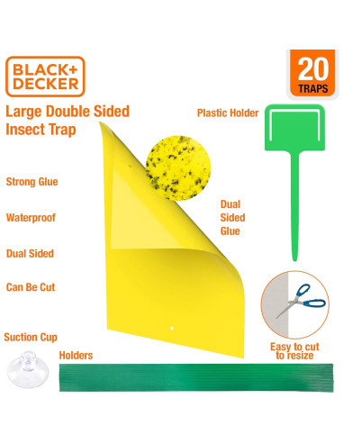 Trampa para Moscas de Fruta BLACK+DECKER 20 Piezas Ecológicas