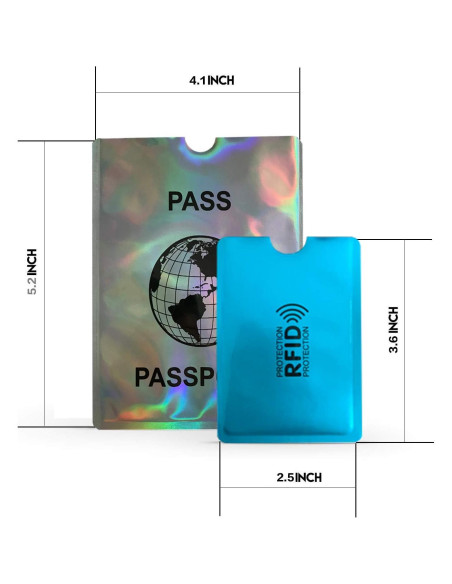 Mangas Bloqueadoras RFID WUOJI - Juego de 10 + 2 Fundas Mangas Bloqueadoras RFID WUOJI - Juego de 10 + 2 Fundas