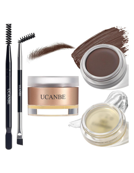 Kit de Cejas UCANBE 2 en 1 Gel y Cera Marrón Impermeable Kit de Cejas UCANBE 2 en 1 Gel y Cera Marrón Impermeable