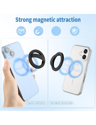 Soporte de Agarre Magnético de Silicona VZZNN 2 Pcs para iPhone