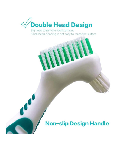 Juego de Cepillos de Dentaduras Mckkor con Soporte Ergonómico Juego de Cepillos de Dentaduras Mckkor con Soporte Ergonómico