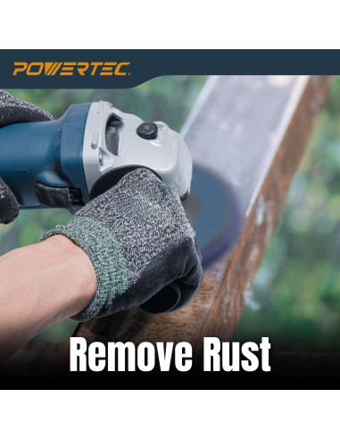 Discos de Estripado POWERTEC 4.5" Paquete de 6 para Amoladora