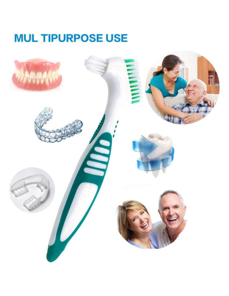 Juego de Cepillos de Dentaduras Mckkor con Soporte Ergonómico Juego de Cepillos de Dentaduras Mckkor con Soporte Ergonómico
