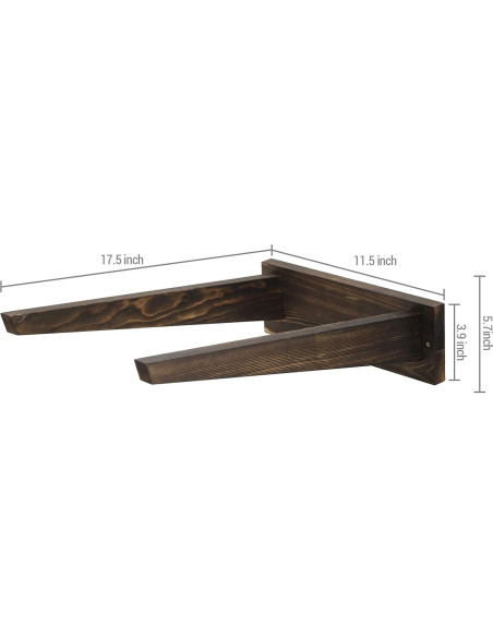 Soporte de Pared de Madera Quemada MyGift para Pelotas Grande - Set de 2 Soporte de Pared de Madera Quemada MyGift para Pelotas Grande - Set de 2