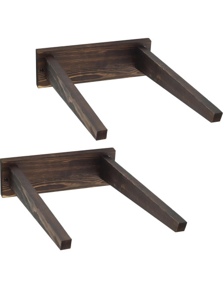 Soporte de Pared de Madera Quemada MyGift para Pelotas Grande - Set de 2 Soporte de Pared de Madera Quemada MyGift para Pelotas Grande - Set de 2