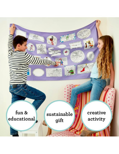 Mantel para Colorear Reutilizable eatsleepdoodle 127x84cm
