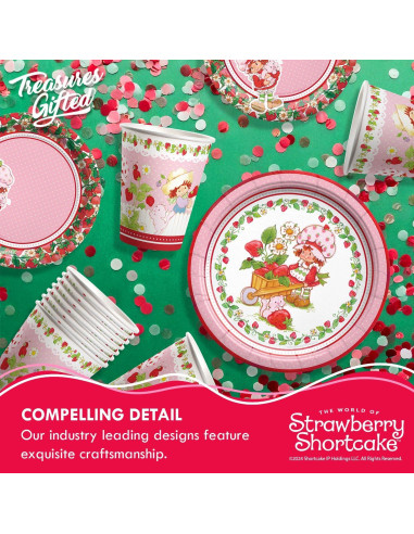 Tazas de Papel Fresa Cortada Treasures Gifted 8ct 355ml