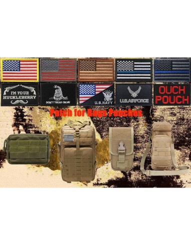 Parche Bordado Táctico Zcketo Bigfoot 2 Pcs 8x5cm Gancho