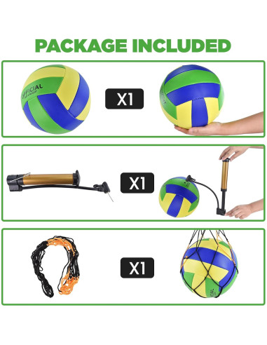 Balones de Voleibol ELKCIP Tamaño Oficial 5 Impermeables 6 Unidades