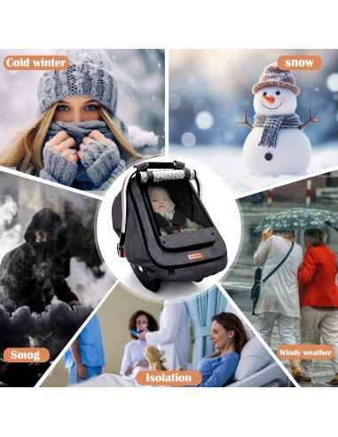 Cubierta Impermeable para Asiento de Auto Bebé Gris Oscuro