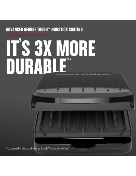 Parrilla Eléctrica George Foreman GRS040B para 2 Porciones Negra Parrilla Eléctrica George Foreman GRS040B para 2 Porciones Negra