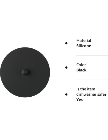 Carrotez 2 Tapas de Silicona Reutilizables para Tazas - Negro Carrotez 2 Tapas de Silicona Reutilizables para Tazas - Negro