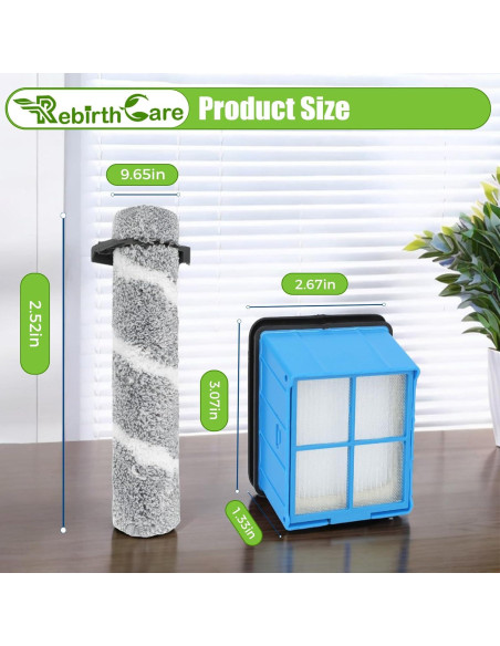 Rodillo y Filtro Repuesto Rebirthcare 3930F para Bissell CrossWave Rodillo y Filtro Repuesto Rebirthcare 3930F para Bissell CrossWave